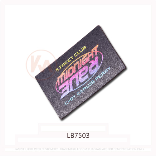 real leather label