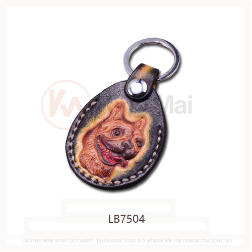 leather key tag